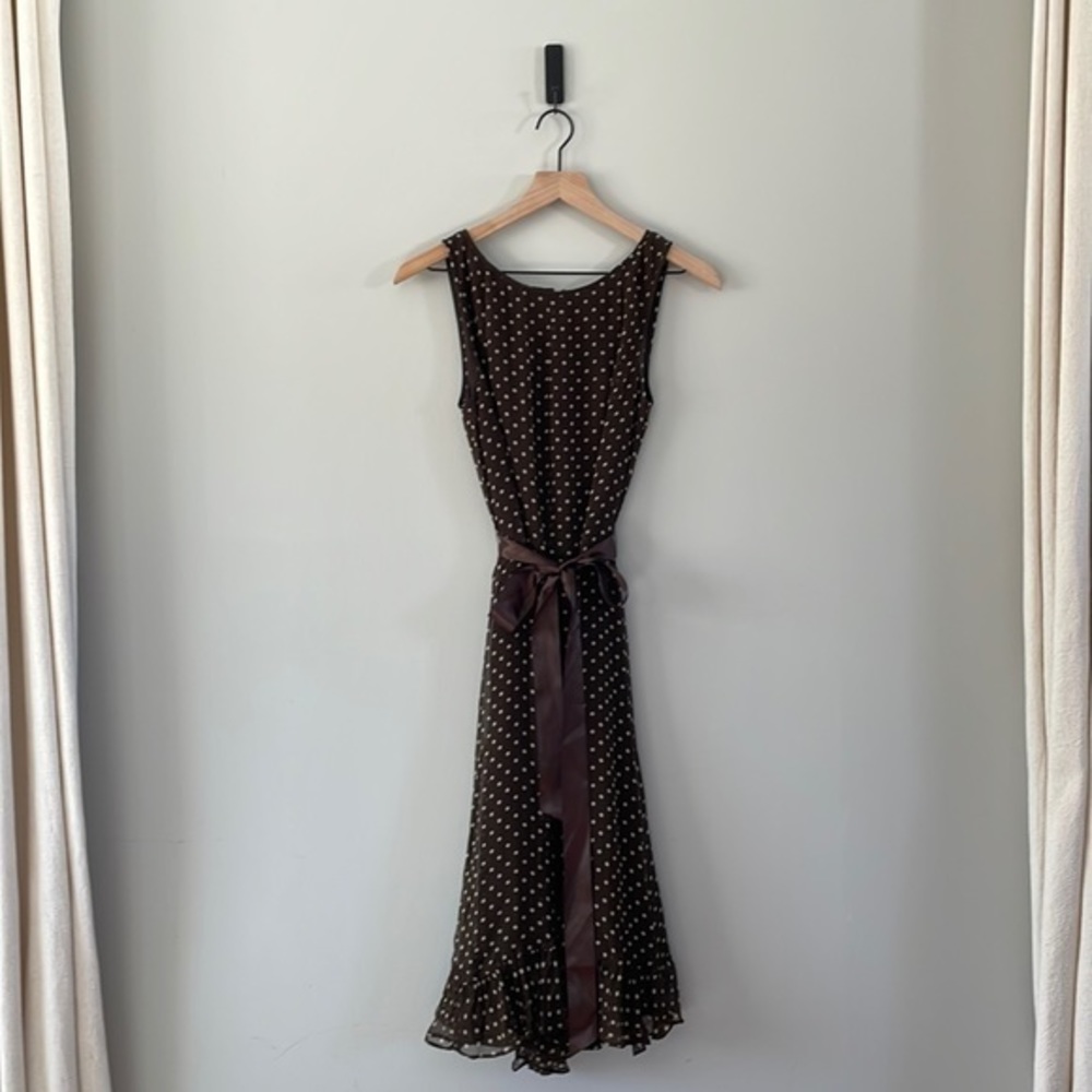 Vintage Y2K Adriana Papell Polka Dot Dress